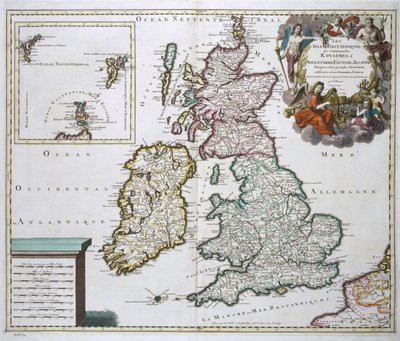 Map of Britain and Ireland by Gerard Valck